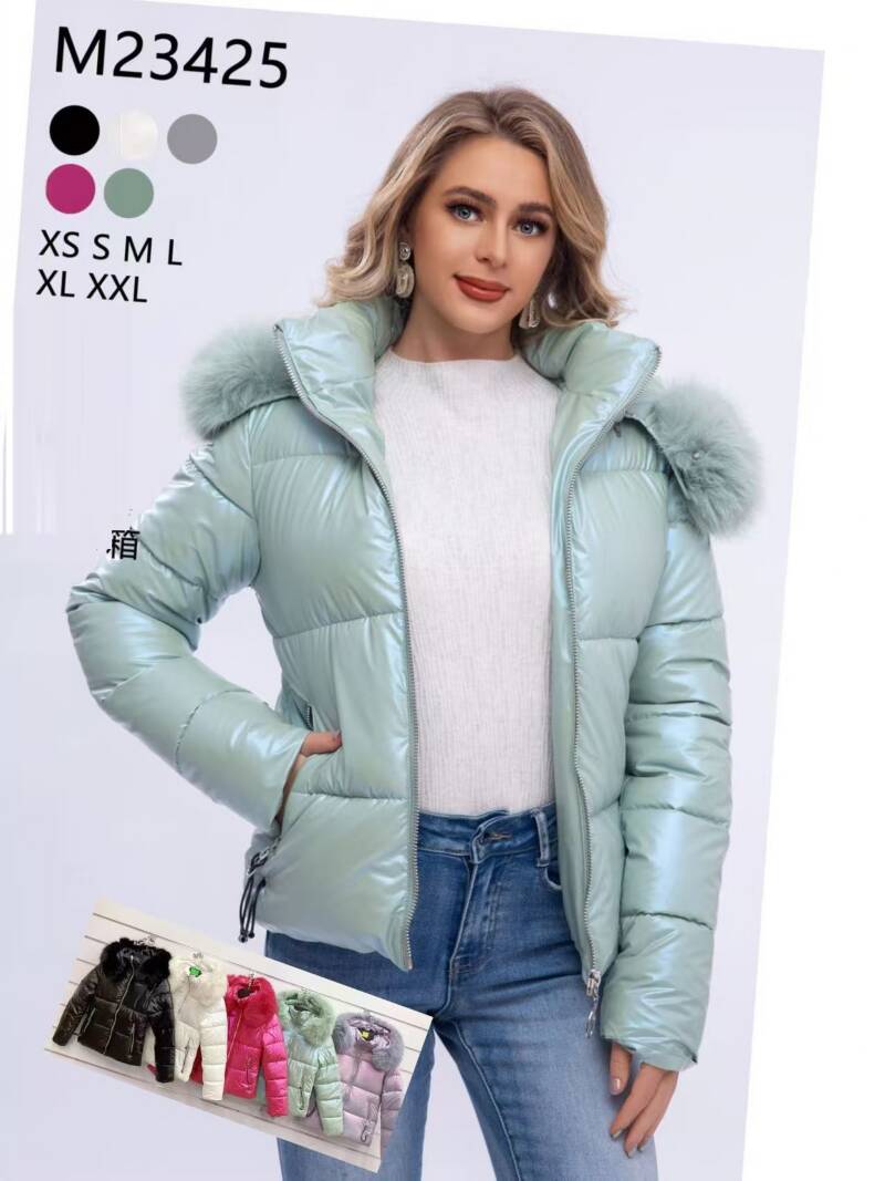 Kurtki damskie zimowe Roz XS-XL, 1 Kolor Paczka 5 szt